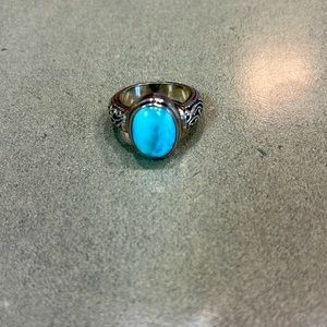 Larimar ring size 6 1/2 sterling silver